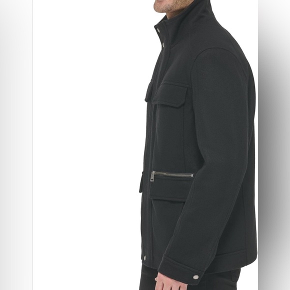 Cole Haan Men's Black Wool Field Jacket - Picture 4 of 16